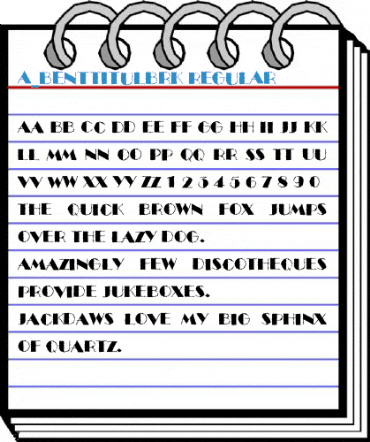 a_BentTitulBrk Regular Font