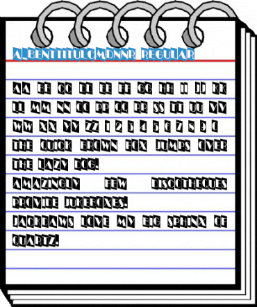 a_BentTitulCmDnNr Regular Font