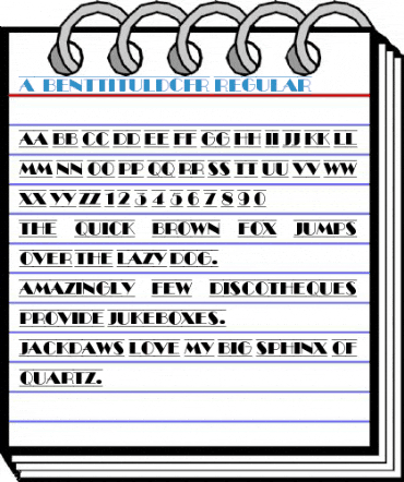 a_BentTitulDcFr Regular Font
