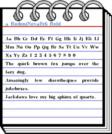 a_BodoniNovaBrk Bold Font