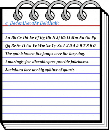 a_BodoniNovaNr BoldItalic Font