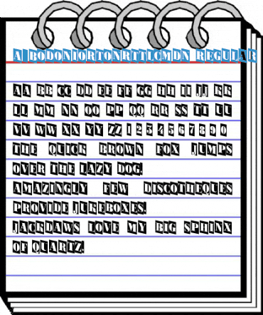 a_BodoniOrtoNrTtlCmDn Regular Font