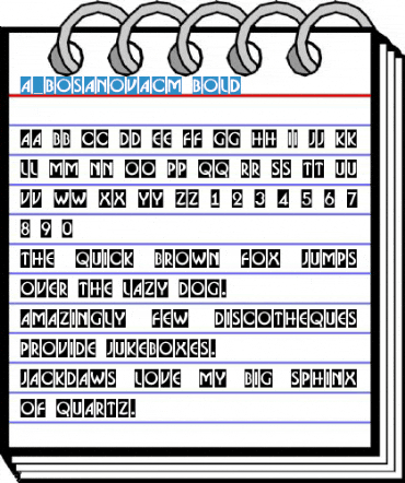 a_BosaNovaCm Bold Font