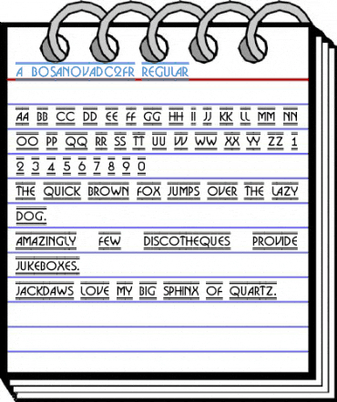 a_BosaNovaDc2Fr Regular Font