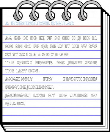 a_BremenBldOtl Regular Font