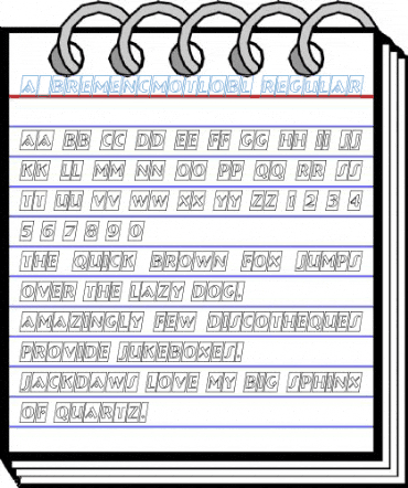 a_BremenCmOtlObl Regular Font