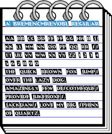 a_BremenCmRevObl Regular Font
