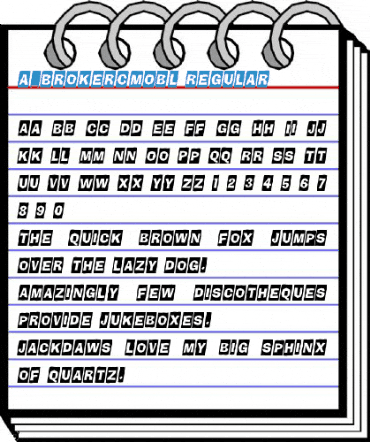 a_BrokerCmObl Regular Font