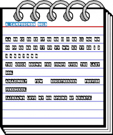 a_CampusCmDn Bold Font