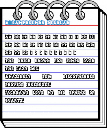 a_CampusCmDn Regular Font