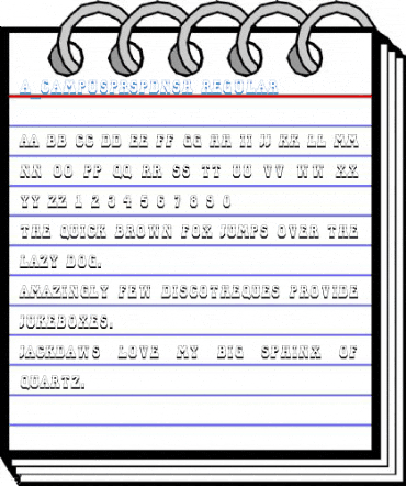 a_CampusPrspDnSh Regular Font