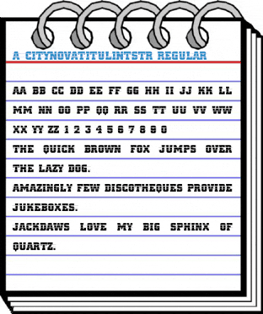 a_CityNovaTitulIntStr Regular Font