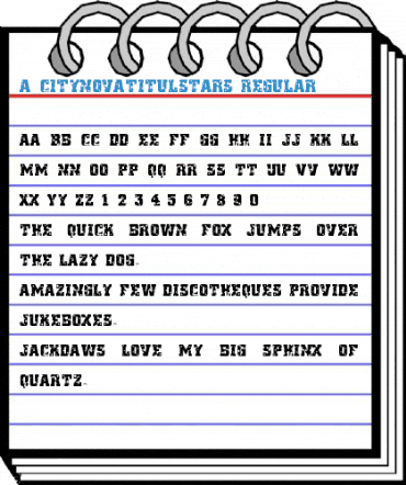 a_CityNovaTitulStars Regular Font