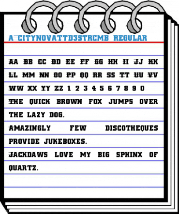 a_CityNovaTtD3StrCmb Regular Font
