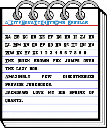 a_CityNovaTtD4StrCmb Regular Font