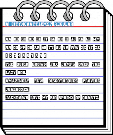 a_CityNovaTtlCmSp Regular Font