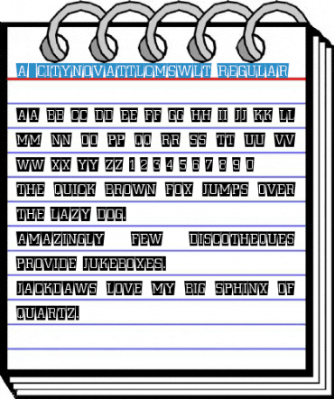 a_CityNovaTtlCmSwLt Regular Font