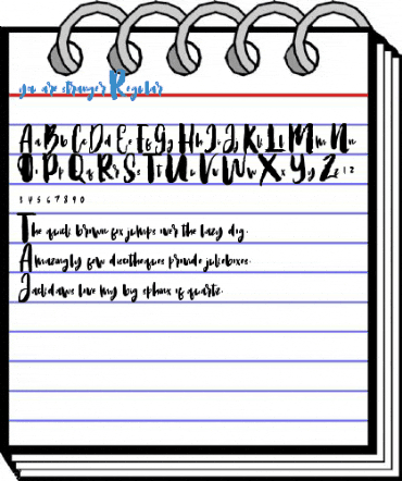 you are stranger Regular Font