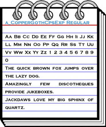 a_CopperGothCpsExp Regular Font