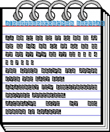 a_DexterDecorCmDn Regular Font
