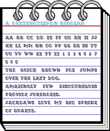 a_DexterOtlSpDn Regular Font
