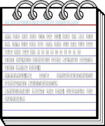 a_DodgerCmOtlDn Regular Font
