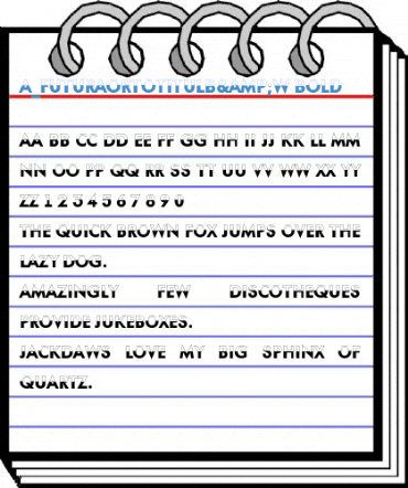 a_FuturaOrtoTitulB&W Bold Font
