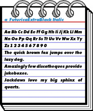 a_FuturicaExtraBlack Italic Font