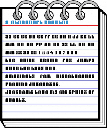 a_GladeDefl Regular Font