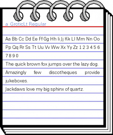 a_GroticLt Regular Font