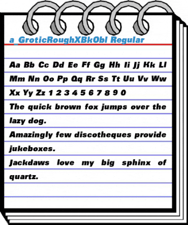 a_GroticRoughXBkObl Font