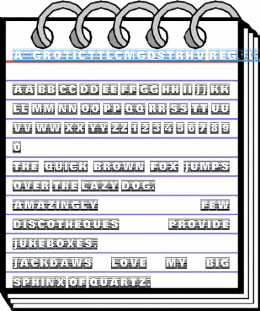 a_GroticTtlCmGdStrHv Regular Font