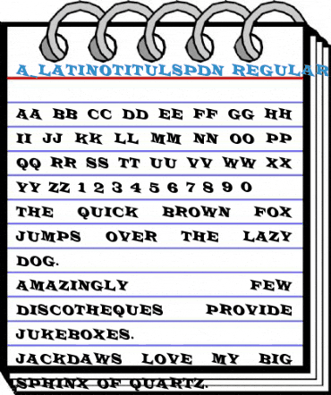 a_LatinoTitulSpDn Regular Font