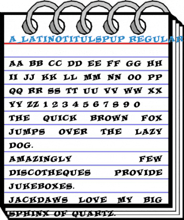 a_LatinoTitulSpUp Regular Font