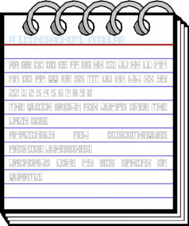 a_LCDNovaCmOtl Regular Font