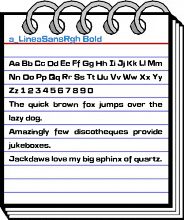 a_LineaSansRgh Bold Font