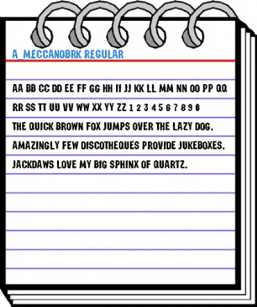 a_MeccanoBrk Regular Font
