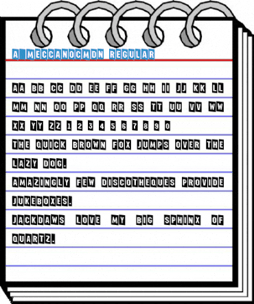 a_MeccanoCmDn Regular Font