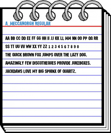 a_MeccanoRgh Regular Font