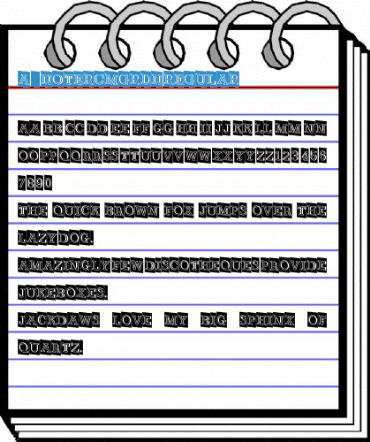 a_NoterCmGrDn Regular Font