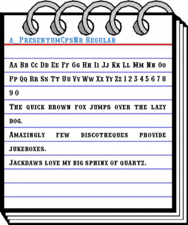 a_PresentumCpsNr Regular Font