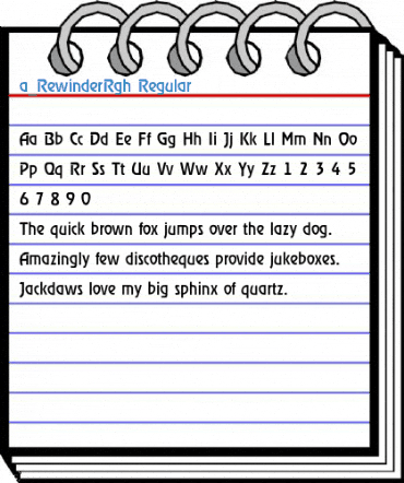 a_RewinderRgh Regular Font