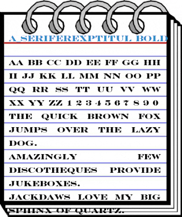 a_SeriferExpTitul Bold Font
