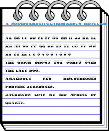 a_SignboardTitulNrB&W Regular Font