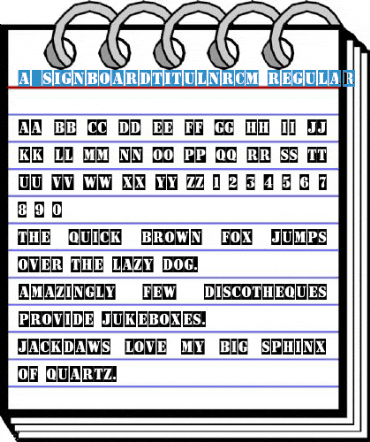 a_SignboardTitulNrCm Regular Font
