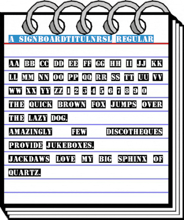 a_SignboardTitulNrSl Regular Font
