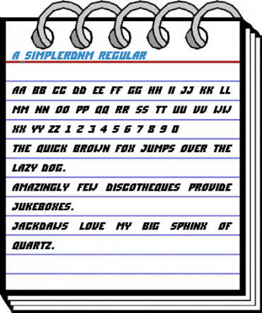 a_SimplerDnm Regular Font