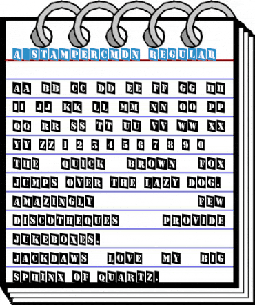 a_StamperCmDn Regular Font