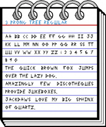 3 Prong Tree Regular Font