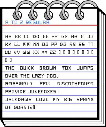A to Z Regular Font